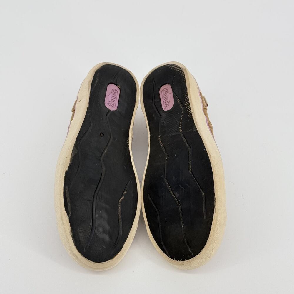Simple EcoSneaks Hemp Flats Womens Slip On Sz 6.5 Brown Cream Organic Eco Shoes - Picture 10 of 11